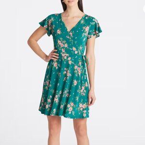 Kaileigh - Kaela Faux Wrap Knit Dress